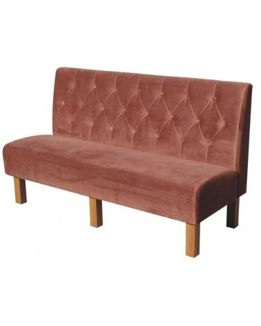 Sofa restauracyjna z drewnianymi nogami LUCY