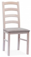 Drewniane krzesło z tapicerowanym siedziskiem do użytku prywatnego lub gastronomicznego