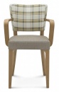 Fotel tapicerowany z drewnianymi podłokietnikami B-9608 TULIP.1 - R 1