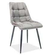 Krzesło metalowe tapicerowane HIK - SI
