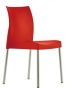 Czerwone krzesło gastronomiczne z możliwością użytkowania na zewnątrz