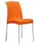 Pomarańczowe krzesła gastronomiczne do stosowania na zewnątrz 